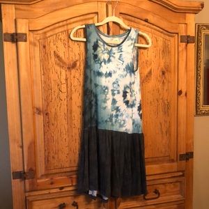 Anthropologie Saturday Sunday Tie Dye Drop Waist dress